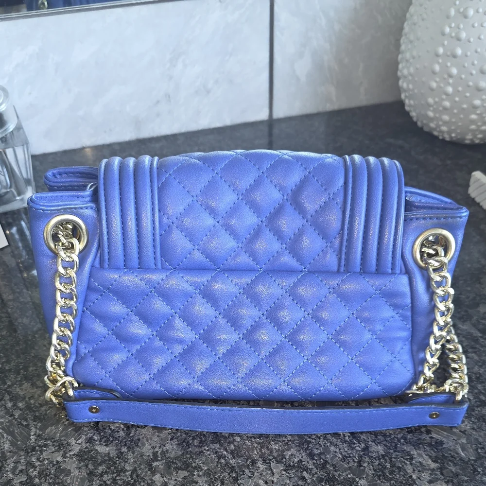 Christian Lacroix Royal Blue Quilted Shoulder Bag